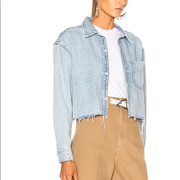 Grlfrnd Christy Frayed Cropped Denim 